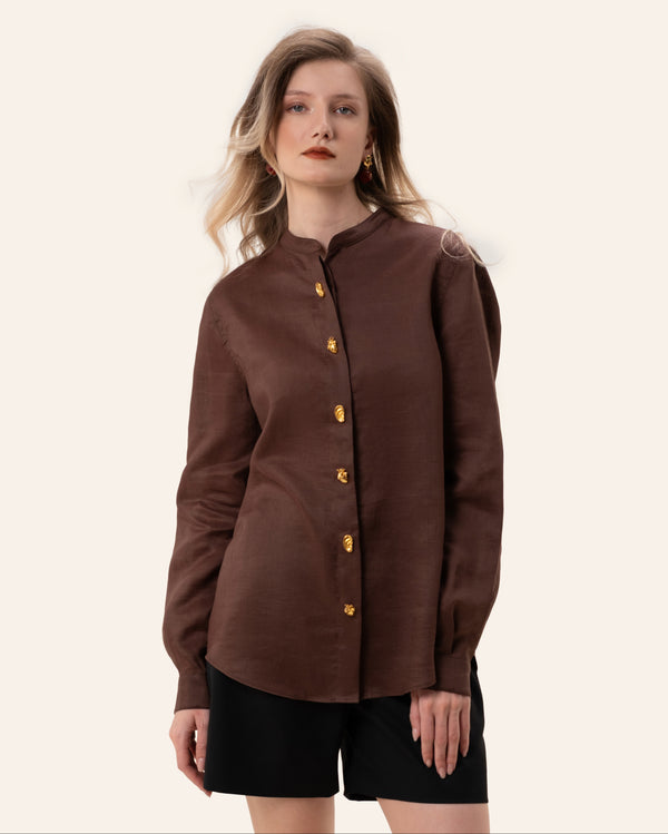 Brown Ava Blouse