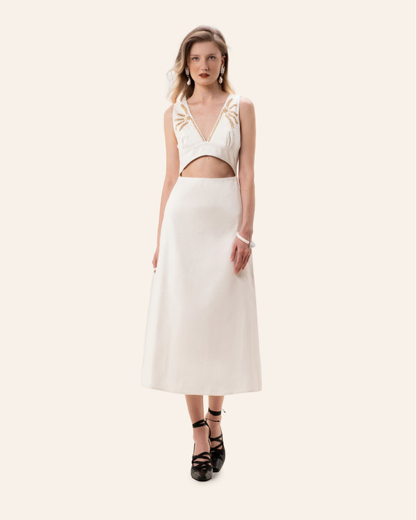 White Sermeh Dress