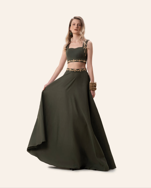 Green Sermeh Top and Skirt