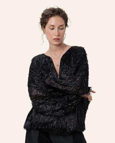 Embellished Beaded Blazer