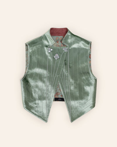 Blue Velvet Mirror Vest